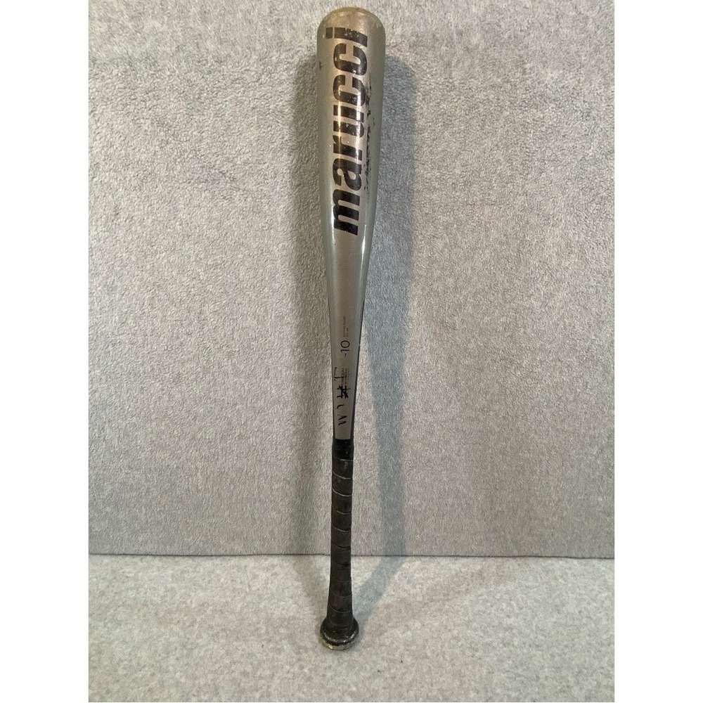 Marucci M ONE Baseball Bat Youth 27/17 Silver AZ3000 Alloy -10 Power Hitter EUC